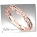 Rose Gold Wedding Band - Art Deco Ring - Stacking Ring - Eternity Ring - Wedding Ring - Promise Ring - Vintage Ring - diamond