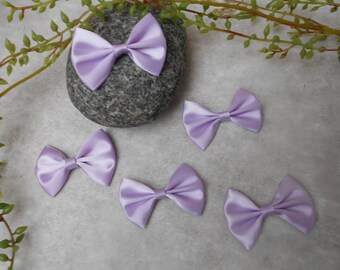 5 knots with satin - purple - 5.20 cm / 3.6 cm