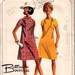 1960s Butterick 4619 Gorgeous Mod Dress Sewing Pattern Vintage Size 14 Boutique Unique