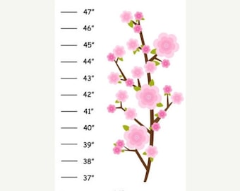 Personalized Blossom Branches Canvas Growth Chart