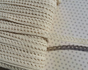 Cream Cluny Trim - Narrow Natural Crochet Torchon Cluny Lace - 3/8" Wide