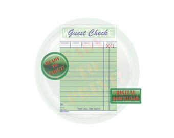 printable guest checks
