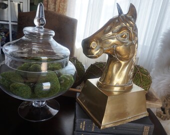 Vintage, Large Brass Horse Head