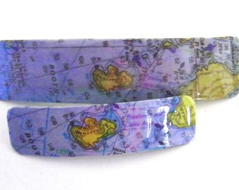 Squirrel Island French Barrette - Mother Daughter gift - Mainemade - with Resin Coat -Boothbay Harbor