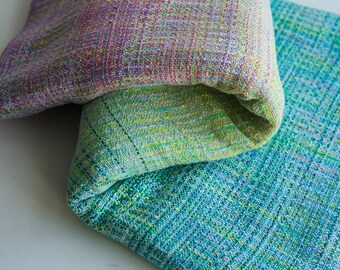 Catherine with hand dyed weft