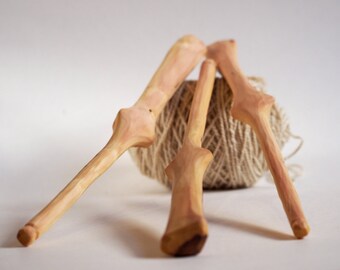 Nostepinne, Yarn Ball Winder, Hand Carved, Maple, Apple, Magic Wand
