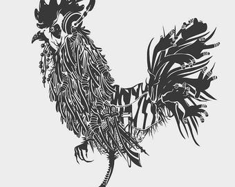 The Black Chick - Original digital print.