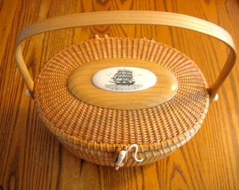 Authentic Signed Nathan Taylor NANTUCKET LIGHTSHIP BASKET American Basket Maker