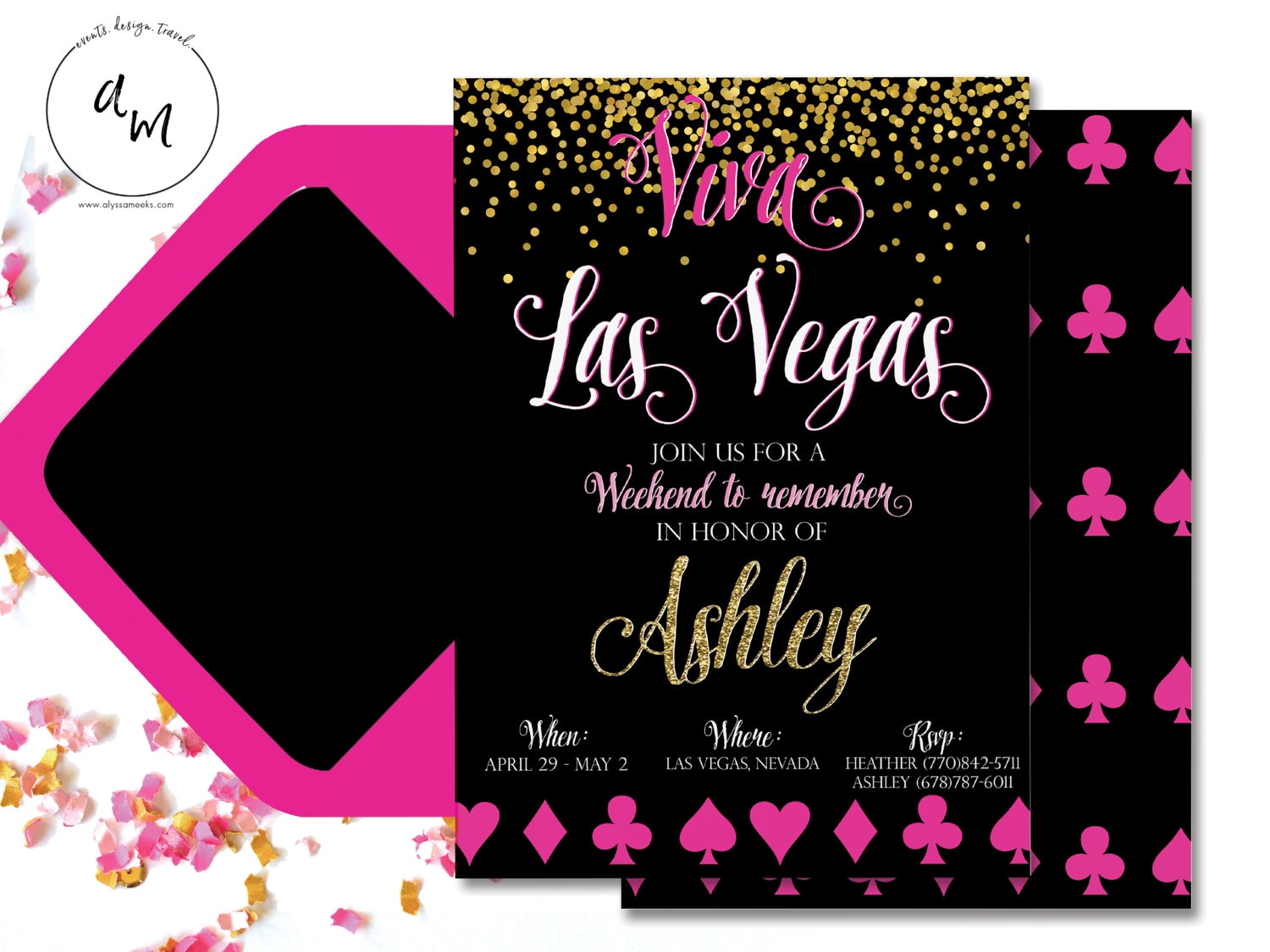 PRINTABLE // DIGITAL FILE // Viva Las Vegas Invitation