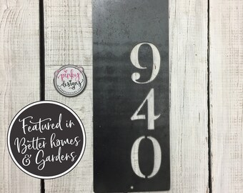 House Number Metal Sign | Home Address Sign | Pinky Designs Metal Address Sign | Address Number Sign | Metal Address Sign | A2