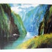 Vintage 1970's Jack Laycox Geiranger Fjord Norway Print