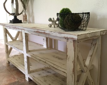 Farmhouse Console Entryway Foyer Table