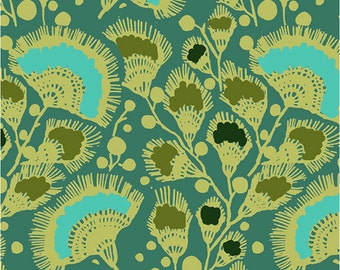 Amy Butler, Bright Heart, Fan Feathers, Teal, PWAB