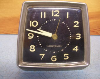 Vintage Westclox metal alarm clock