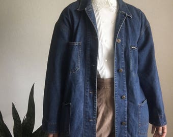 vintage workwear denim chore jacket