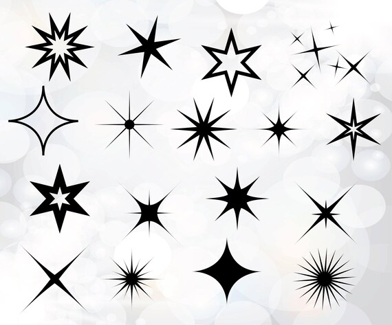Download shine svg Sparkle cut files sparkles SVG DXF Digital