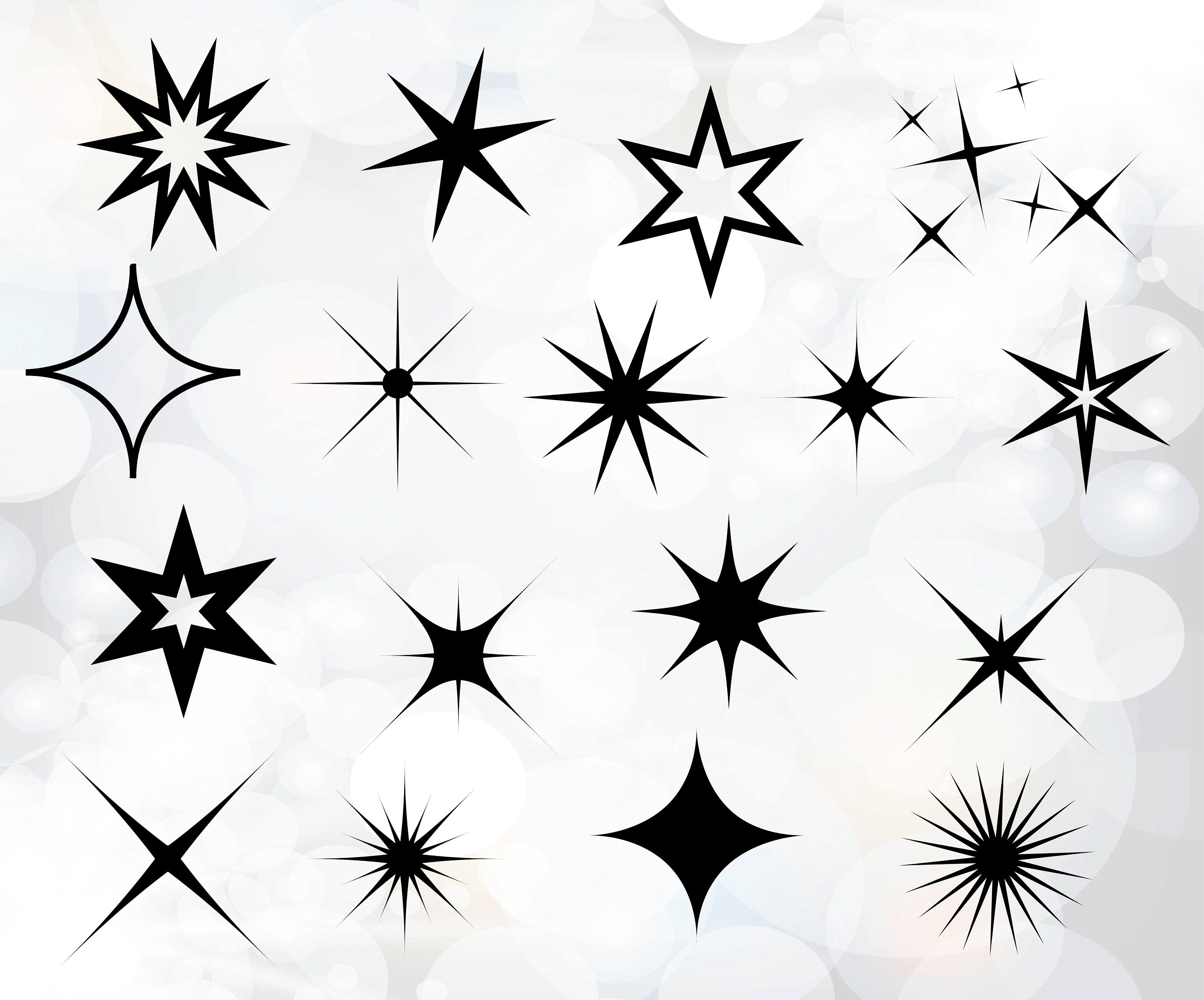shine svg Sparkle cut files sparkles SVG DXF Digital