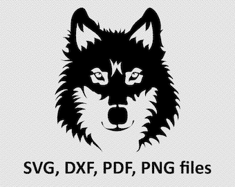Wolf SVG/ Wolf DXF/ Wolf Clipart/ Wolf Files, tribal symetric cutting, silhouette, DXF, Wolf vector, Wolf head, T Shirt design, wolves