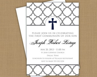 confirmation invitation first communion invitation baptism