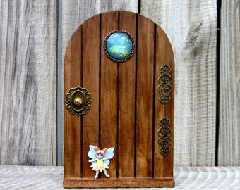 Wood Fairy Door, Indoor Fairy Door, Childs Gift, Fairy, Pretend Play, Magical Portal, Miniature Door, Fairy Play