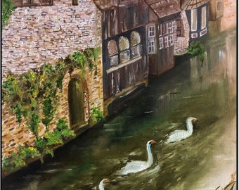 Painting of brugge Belgium