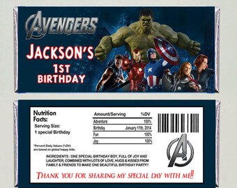 AVENGERS Candy Bar Wrappers - Printable