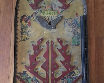 Vintage 1938 Poosh M Up - table top baggetelle table top pinball game