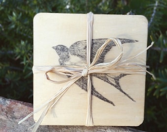 Wood Coasters- Bird Theme