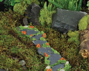Miniature Dollhouse FAIRY GARDEN ~ Flower Fairy Flower Path ~ NEW