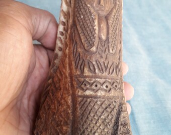 Primitive Bone Carving 14 cm x 8 cm