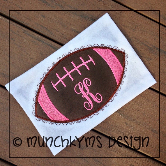 Girly Football Applique