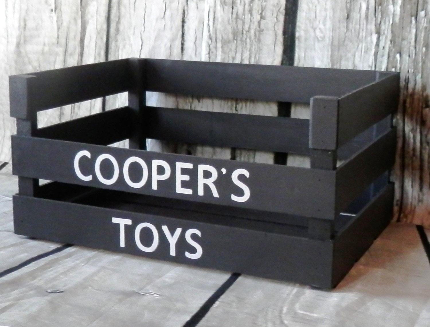 Dog Toy BoxWooden CrateDog Toy StorageToy Box Black Toy