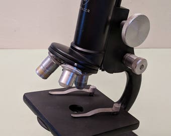 AO - Spencer Microscope, 3 objectives and eyepiece