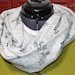 Warm Flannel Infinity Scarf with Line Art Fox on Marled Grey Background