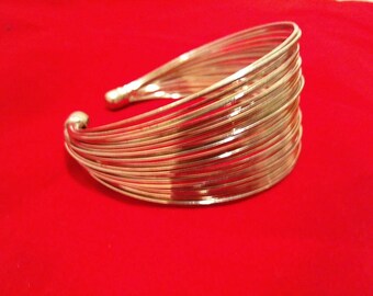 Silver metal cuff bracelet