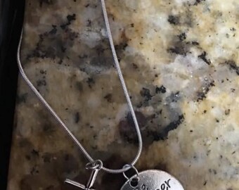 Be stronger than the storm necklace, personalized necklace, cross necklace