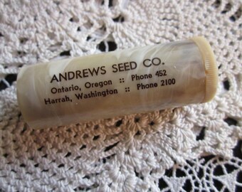 Old Celluloid Sew Kit Advertising Seed Co. Harrah Washington Ontario Oregon