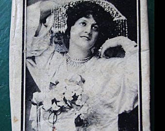 Theatrical Advertising for Marie Studholme - an English actress and singer c.1903 - Edwardian and Victorian Actress