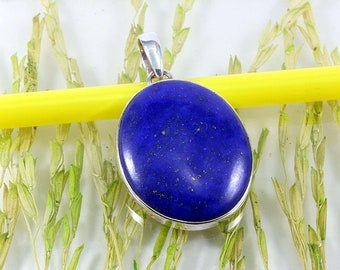 Lapis lazuli in 925 sterling silver, pendant - 6344