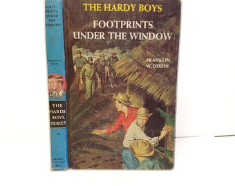 Hollow Book Safe The Hardy Boys Footprints Under the Window Cloth Bound vintage Secret Compartment Box Hidden Security Box