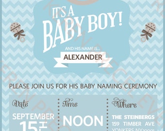 Blue baby boy party printables package