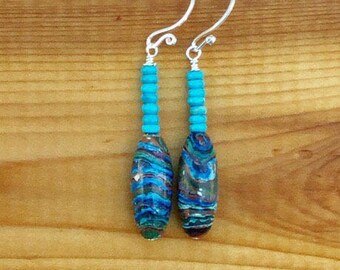 Rainbow Calsilica Earrings