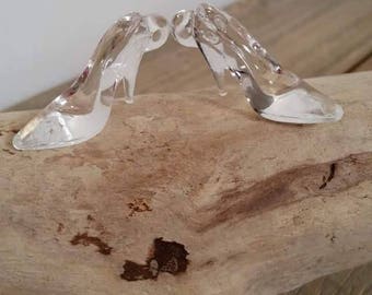 5 charm heel transparent acrylic 20x13mm