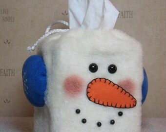 Snowman Tissue Box Cover