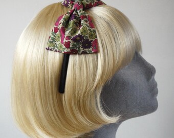 Green Headband, Green Bow Headband, Green Floral Bow Headband, Green Bow Aliceband, Green Hair Bow, Green Hair Accessory