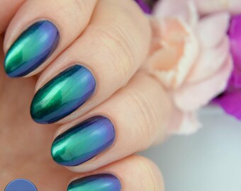 Nail polish - "Shallow Depths" green / blue / purple multichrome polish