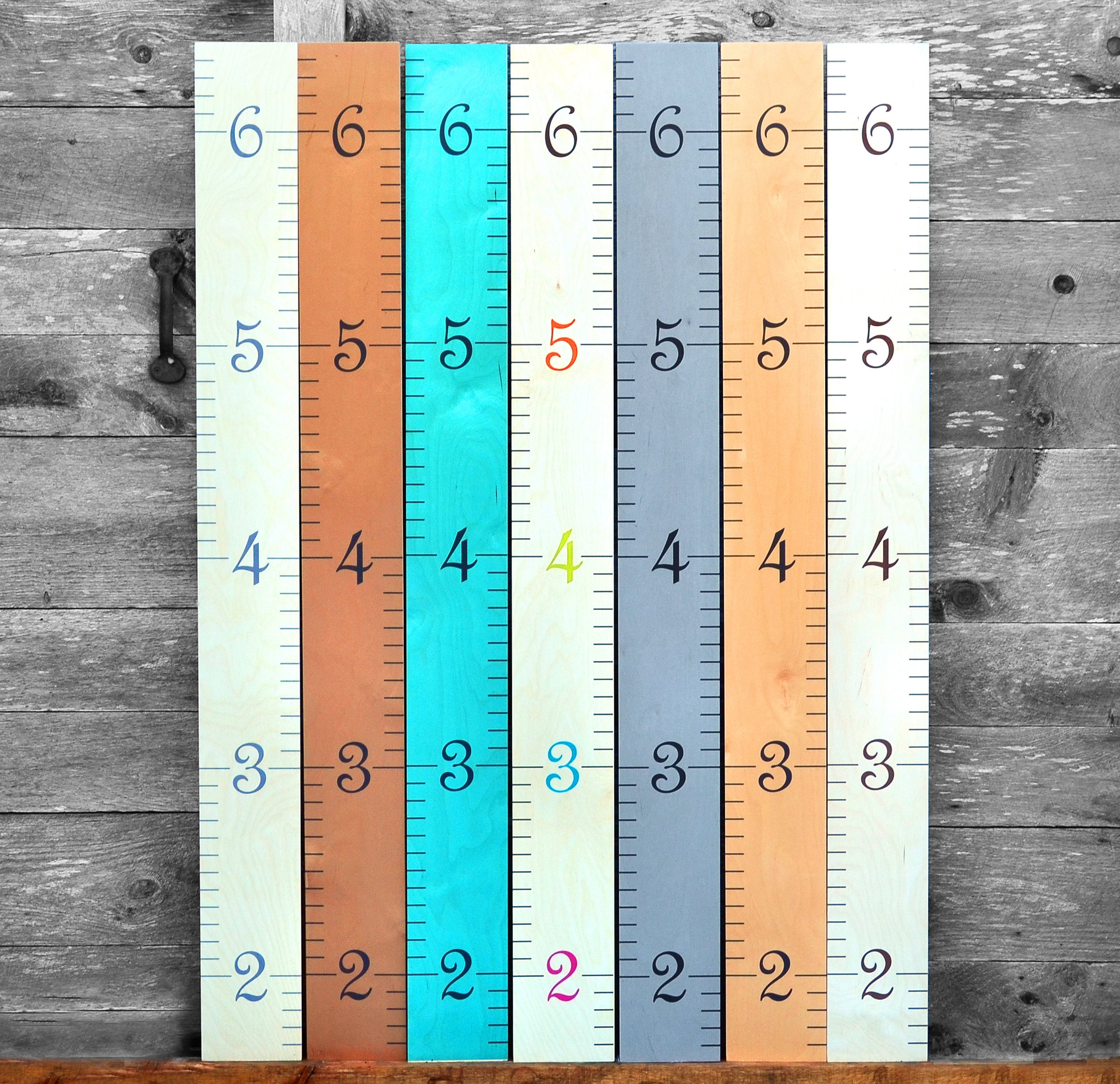 Wooden Ruler Growth Chart / Kids Wood Height Chart