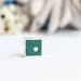 Pendant, Silver 925, Gemstone, Dioptase, Green, jewelry making, Square Shape, Round Dot, 13