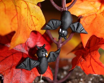 Miniature Bats (2pc) ~Polymer clay