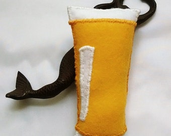 Beer Cat Toy, Catnip Beer Toys, Felt Cat Toys, Pet Toy